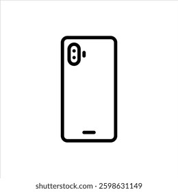 smartphone camera outline icon.  smartphone line illustration.