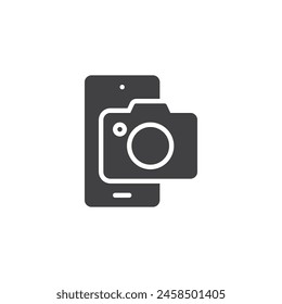 Smartphone camera vector icon. filled flat sign for mobile concept and web design. Mobile Camera glyph icon. Symbol, logo illustration. Vector graphics