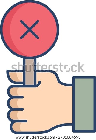 smartphone cancel linear color icon design