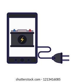 Smartphone car battery charge and wire