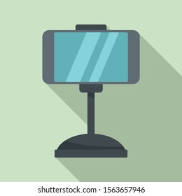Smartphone car holder icon. Flat illustration of smartphone car holder vector icon for web design