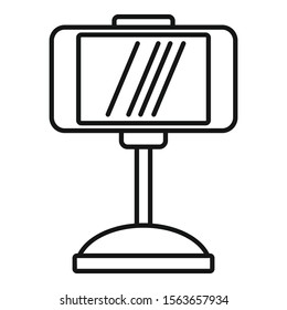 Smartphone car holder icon. Outline smartphone car holder vector icon for web design isolated on white background