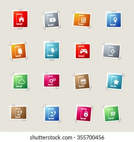 Smartphone Card Icons Web Stock Vector (Royalty Free) 355700456 ...