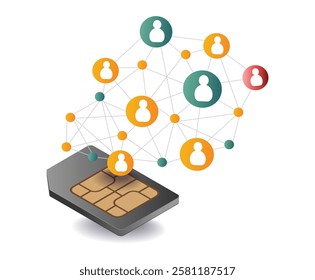 Smartphone card with information technology people network