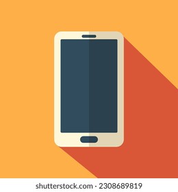 Smartphone. Cartoon smartphone. Flat design. Vector clipart.