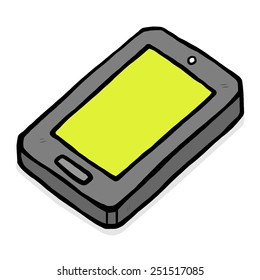 smartphone / cartoon vector and illustration, hand drawn style, isolated on white background.