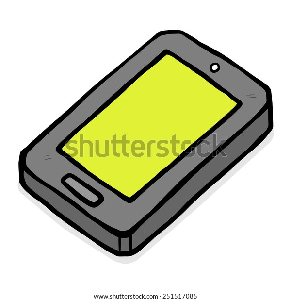 Smartphone Cartoon Vector Illustration Hand Drawn Stock Vector (Royalty ...