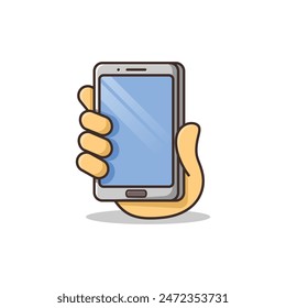 Ilustración vectorial de dibujos animados de teléfono inteligente - aislado sobre un fondo blanco.