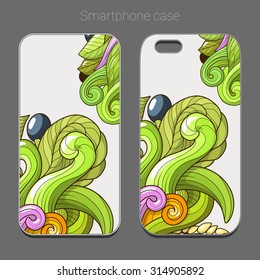 Smartphone case design green abstraction vector illustration, case, design, abstraction, illustration, 6 inch