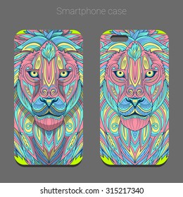 Smartphone case design lion vector illustration, case, design, abstraction, illustration, 6 inch