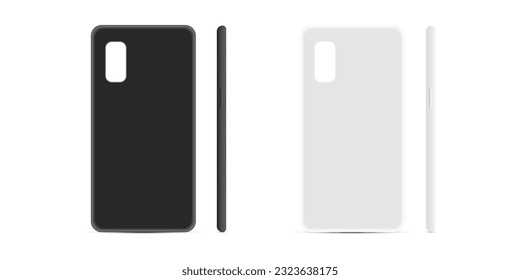 smartphone case mock up. phone cases vector illustration