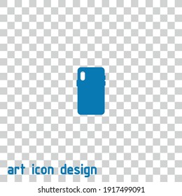 smartphone case vector icon on an abstract background