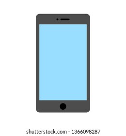 smartphone or cell mobile phone icon symbol vector. on white background editable eps10