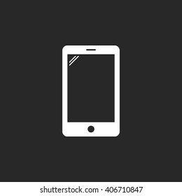 Smartphone cell sign simple icon on background
