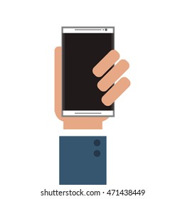 smartphone cellphone gadget technology icon. Flat and Isolated design. Vector illustration