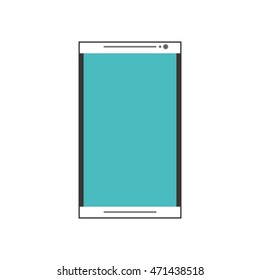 smartphone cellphone gadget technology icon. Flat and Isolated design. Vector illustration