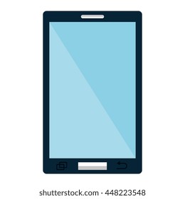 Smartphone or cellphone, isolated flat icon vector illustration.