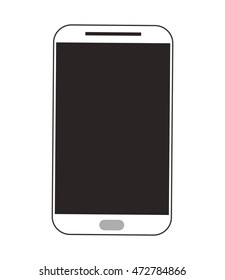 smartphone cellphone mobile gadget technology icon. Flat and Isolated design. Vector illustration