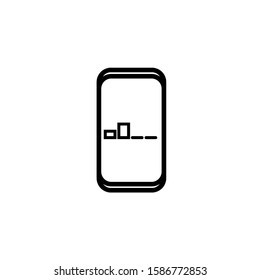 Smartphone with cellular signal icon, Vector logo for your design, symbol, application, website, UI