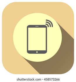 Smartphone with cellular signal icon, Vector logo for your design, symbol, application, website, UI