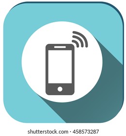 Smartphone with cellular signal icon, Vector logo for your design, symbol, application, website, UI