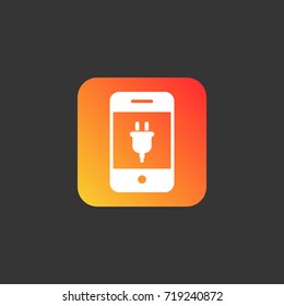 Smartphone charge   icon illustration isolated vector sign symbol