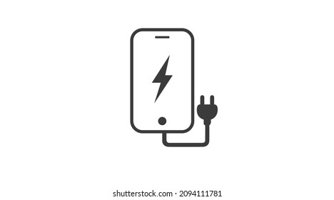 Icono de carga de Smartphone. Ilustración editable plana aislada por vector