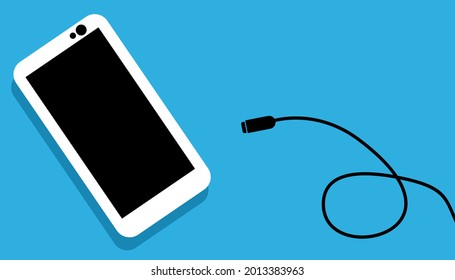 Smartphone and charge illustration design