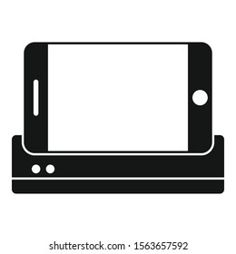 Smartphone charger holder icon. Simple illustration of smartphone charger holder vector icon for web design isolated on white background