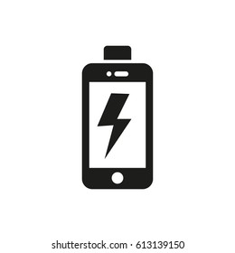 Smartphone charging icon