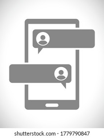 smartphone chat box sms communication concept icon
