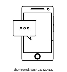 Smartphone and chat bubble