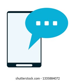 smartphone chat bubble symbol
