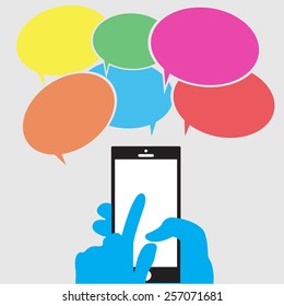 smartphone chat concept