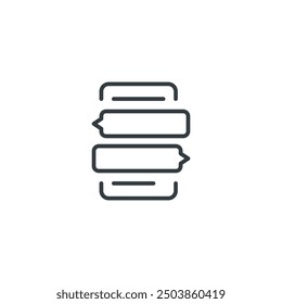 Smartphone Chat icon, vector illustration