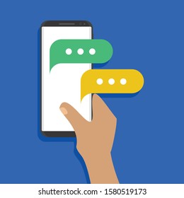 Smartphone chat illustration vector design