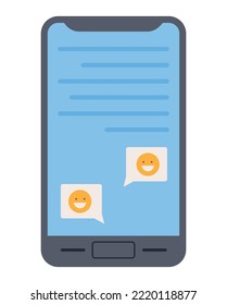 smartphone chat messages, vector design