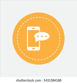 Smartphone chat notification icon for your website or mobile application.