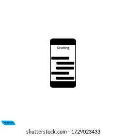 plantilla vectorial de diseño de iconos de chat de smartphone