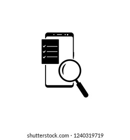 smartphone check control vector icon for websites and mobile minimalistic flat design