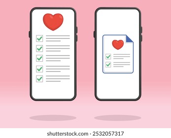 Smartphone Checklist Heart Love Affection Guide
