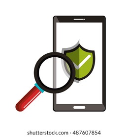 smartphone checkmark with search design