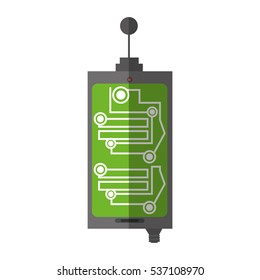 smartphone circuit electronic board shadow vector illustration eps 10