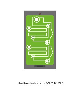 smartphone circuit electronic board vector illustration eps 10