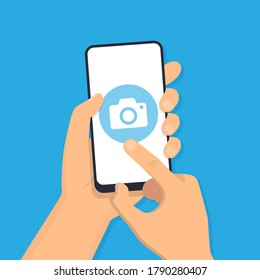 Vector de señal de cámara de clic en Smartphone