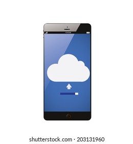 smartphone with cloud server uploading