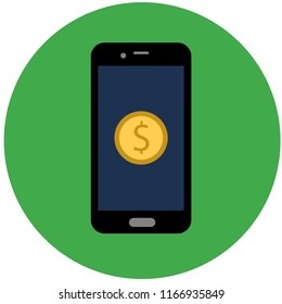 smartphone coin icon