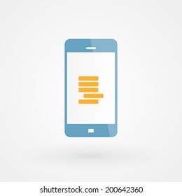 Smartphone and coins