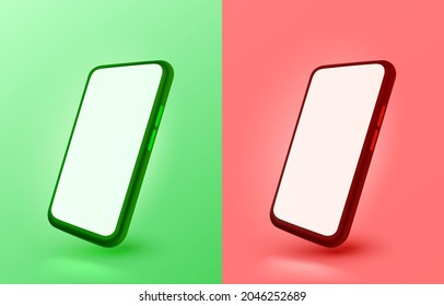 Smartphone color mobile screen, technology mobile display light. Vector illustration
