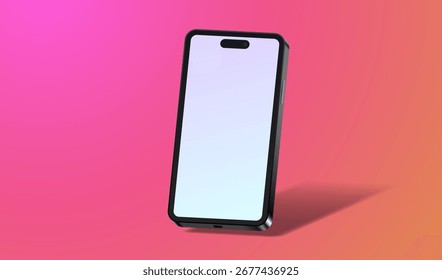 Smartphone color mobile screen, technology mobile display. Vector illustration